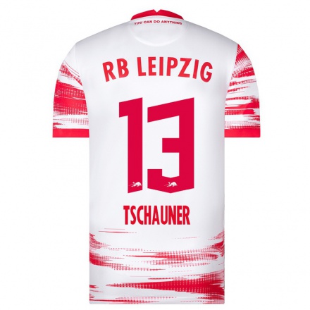 Femme Maillot Philipp Tschauner #13 Rouge Blanc Tenues Domicile 2021/22 T-shirt