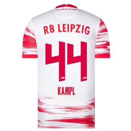 Femme Maillot Kevin Kampl #44 Rouge Blanc Tenues Domicile 2021/22 T-Shirt