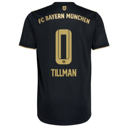 Femme Maillot Malik Tillman #0 Le Noir Tenues Extérieur 2021/22 T-Shirt