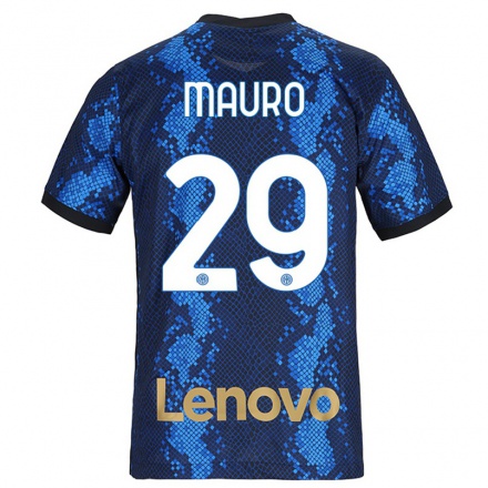 Femme Maillot Ilaria Mauro #29 Bleu Foncé Tenues Domicile 2021/22 T-Shirt