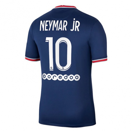 Femme Maillot Neymar #10 Bleu Foncé Tenues Domicile 2021/22 T-Shirt