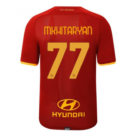 Femme Football Maillot Henrikh Mkhitaryan #77 Rouge Tenues Domicile 2021/22 T-Shirt