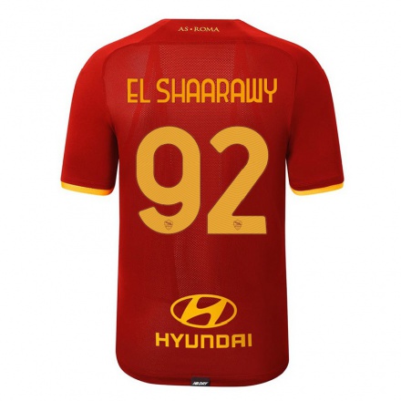 Femme Football Maillot Stephan El Shaarawy #92 Rouge Tenues Domicile 2021/22 T-Shirt