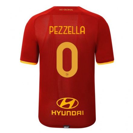 Femme Football Maillot Salvatore Pezzella #0 Rouge Tenues Domicile 2021/22 T-Shirt