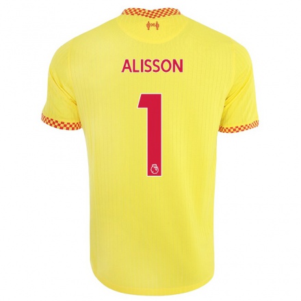 Femme Football Maillot Alisson #1 Jaune Tenues Third 2021/22 T-shirt