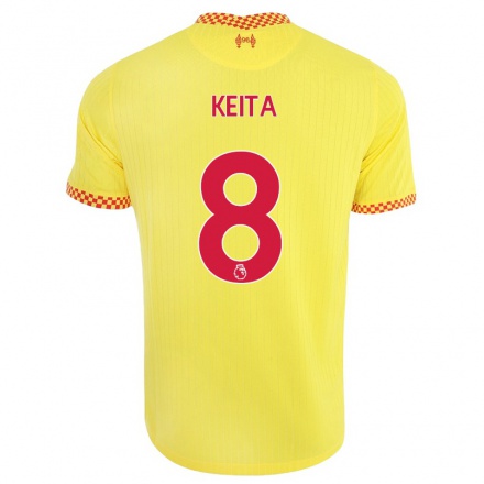 Femme Football Maillot Naby Keita #8 Jaune Tenues Third 2021/22 T-Shirt