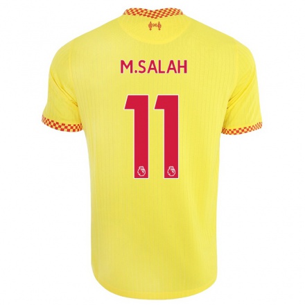 Femme Football Maillot Mohamed Salah #11 Jaune Tenues Third 2021/22 T-shirt