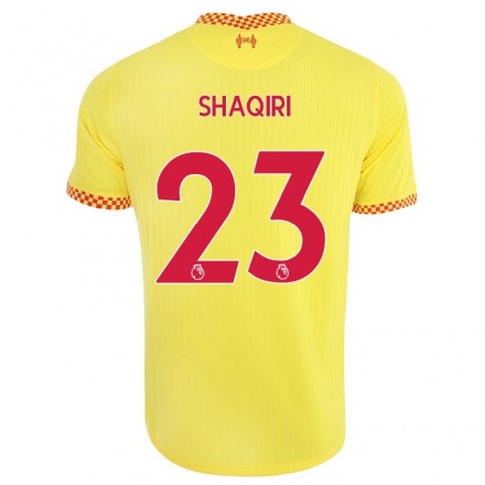 Femme Football Maillot Xherdan Shaqiri #23 Jaune Tenues Third 2021/22 T-shirt