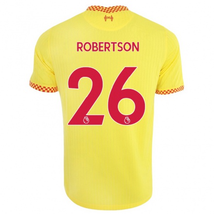 Femme Football Maillot Andrew Robertson #26 Jaune Tenues Third 2021/22 T-shirt