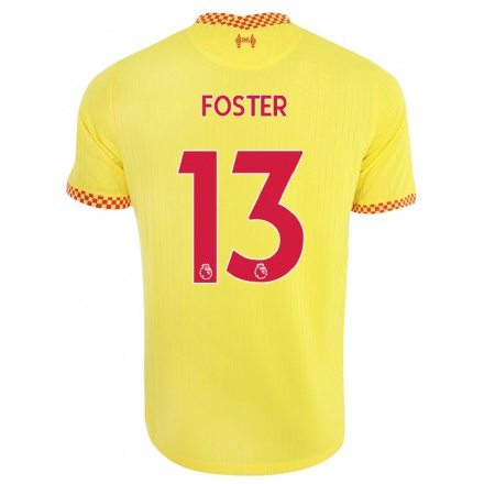 Femme Football Maillot Rylee Foster #13 Jaune Tenues Third 2021/22 T-shirt