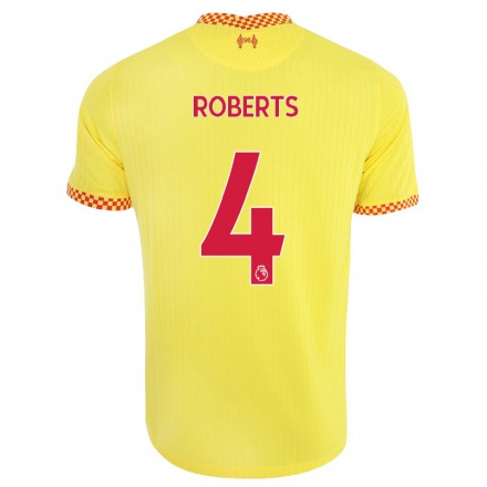 Femme Football Maillot Rhiannon Roberts #4 Jaune Tenues Third 2021/22 T-shirt