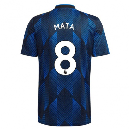 Femme Football Maillot Juan Mata #8 Bleu Foncé Tenues Third 2021/22 T-shirt