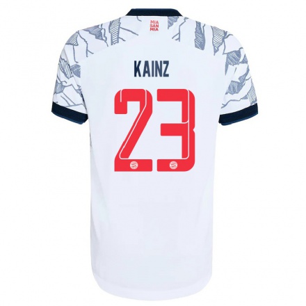 Femme Football Maillot Manuel Kainz #23 Gris Blanc Tenues Third 2021/22 T-Shirt