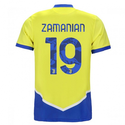Femme Football Maillot Annahita Zamanian #19 Bleu Jaune Tenues Third 2021/22 T-Shirt