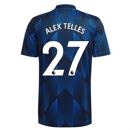 Femme Football Maillot Alex Telles #27 Bleu Foncé Tenues Third 2021/22 T-Shirt