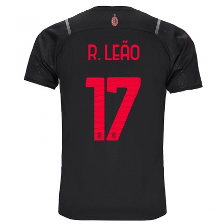 Femme Football Maillot Rafael Leao #17 Noir Tenues Third 2021/22 T-Shirt