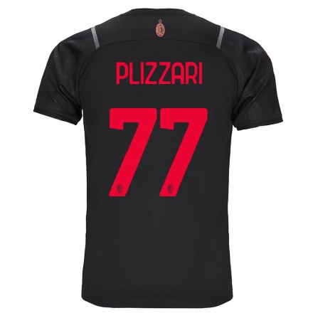 Femme Football Maillot Alessandro Plizzari #77 Noir Tenues Third 2021/22 T-shirt