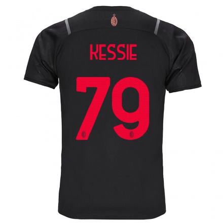 Femme Football Maillot Franck Kessie #79 Noir Tenues Third 2021/22 T-Shirt