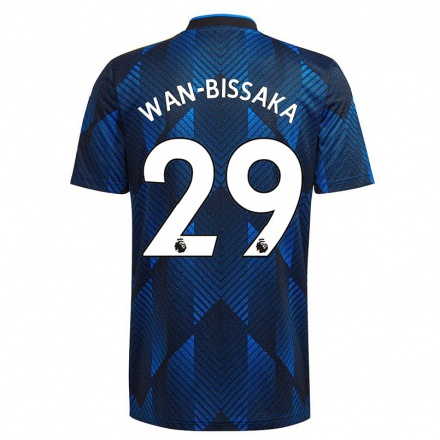 Femme Football Maillot Aaron Wan-Bissaka #29 Bleu Foncé Tenues Third 2021/22 T-Shirt