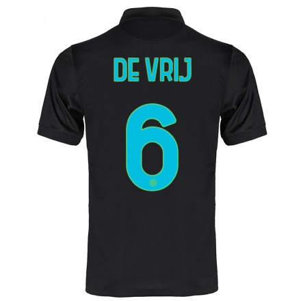 Femme Football Maillot Stefan de Vrij #6 Noir Tenues Third 2021/22 T-Shirt