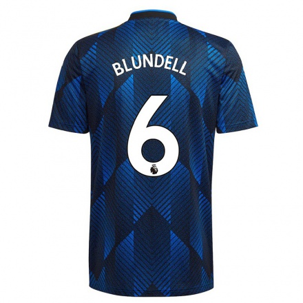 Femme Football Maillot Hannah Blundell #6 Bleu Foncé Tenues Third 2021/22 T-Shirt