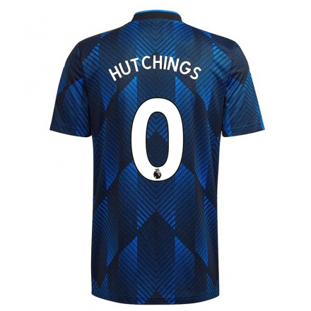 Femme Football Maillot Annie Hutchings #0 Bleu Foncé Tenues Third 2021/22 T-Shirt