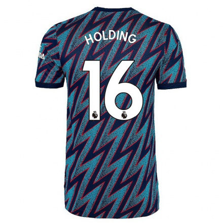 Femme Football Maillot Rob Holding #16 Bleu Noir Tenues Third 2021/22 T-shirt