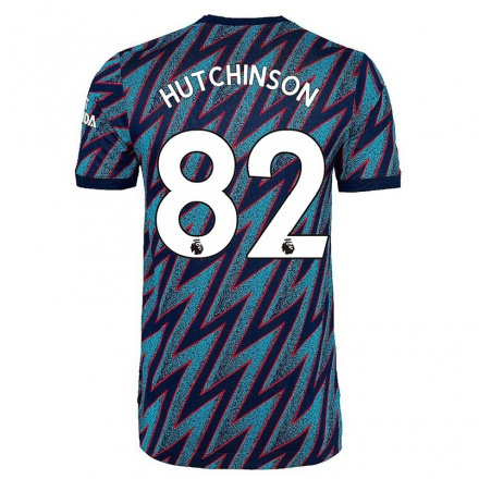 Femme Football Maillot Omari Hutchinson #82 Bleu Noir Tenues Third 2021/22 T-shirt