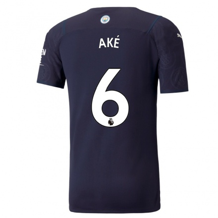 Femme Football Maillot Nathan Ake #6 Bleu Foncé Tenues Third 2021/22 T-Shirt
