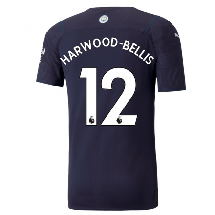 Femme Football Maillot Taylor Harwood-bellis #12 Bleu Foncé Tenues Third 2021/22 T-shirt