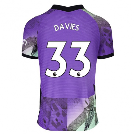 Femme Football Maillot Ben Davies #33 Violet Tenues Third 2021/22 T-shirt