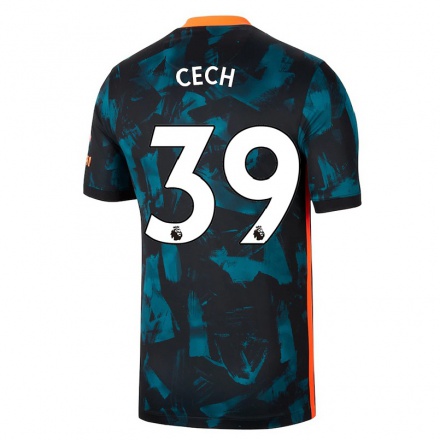 Femme Football Maillot Petr Cech #39 Bleu Foncé Tenues Third 2021/22 T-Shirt