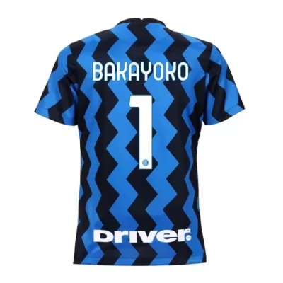Femme Football Maillot Axel Bakayoko #1 Tenues Domicile Bleu Noire 2020/21 Chemise